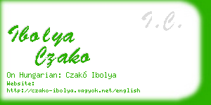 ibolya czako business card